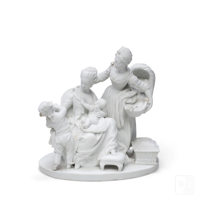 A Sèvres biscuit group of "La Nourrice," circa 1774